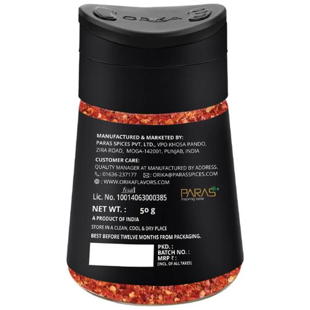 Orika Red Chilli Flakes Sprinkler - With Seeds, 50 g-2.webp